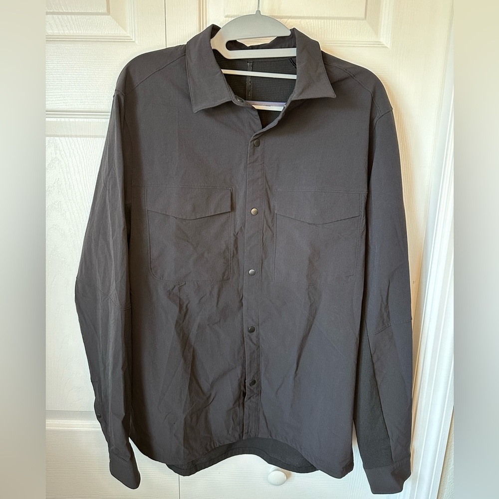 Lululemon men’s Double Pocket Long Sleeve Overshirt ~21” ptp - Picture 2 of 7